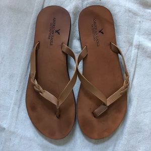 Cognac leather sandals